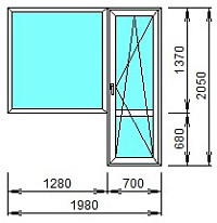 Балконный болк GEALAN S8000 74/6 ROTO-NT